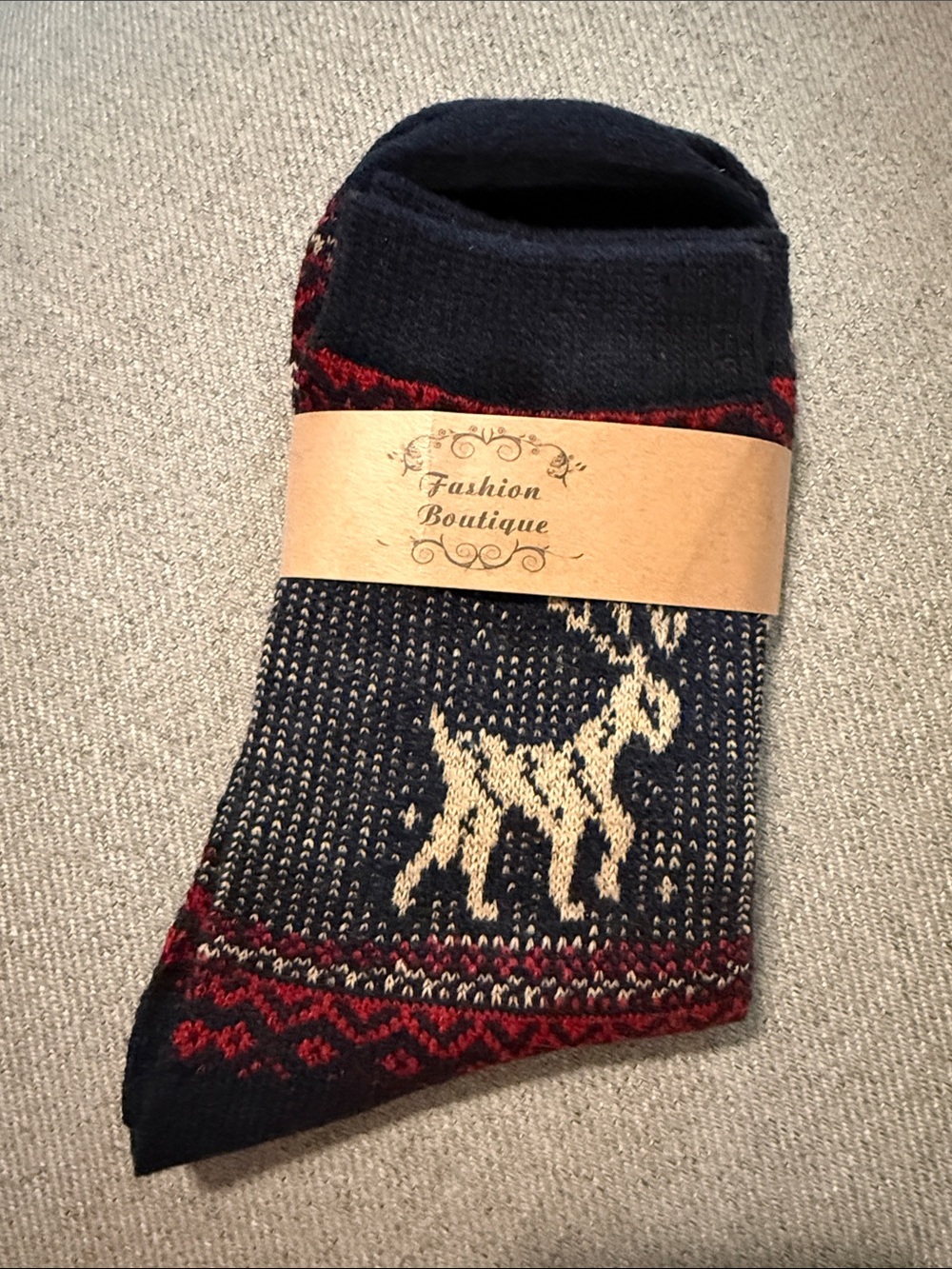 NWT Reindeer Crew Socks
